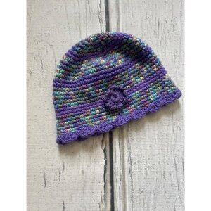 Girls purple knit cap